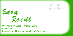 sara reidl business card